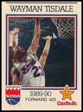 1989-90 Carl's Jr. Sacramento Kings 23 Wayman Tisdale